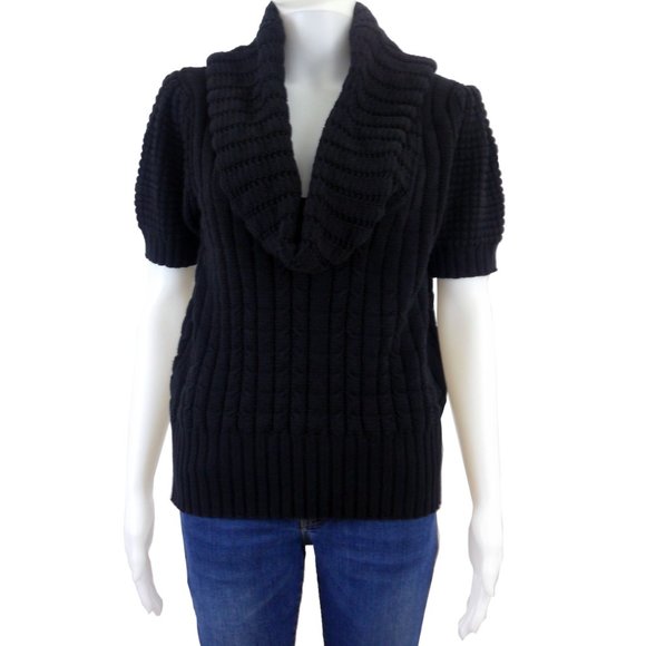 Black Short Sleeved Sweater NWOT - Size XL - Picture 1 of 4